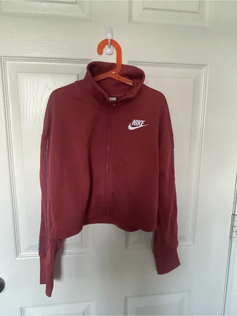 Nike Coral-Red Zip Tracksuit Set